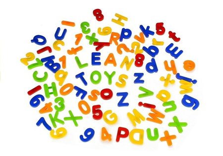 Literki Cyferki Magnetyczne w Słoiku Alfabet 78 Elementów