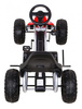 Duży Gokart Strong na pedały dla dzieci Czerwony + Obciążenie 100 kg + Koła EVA + Hamulec ręczny + Sportowy fotel