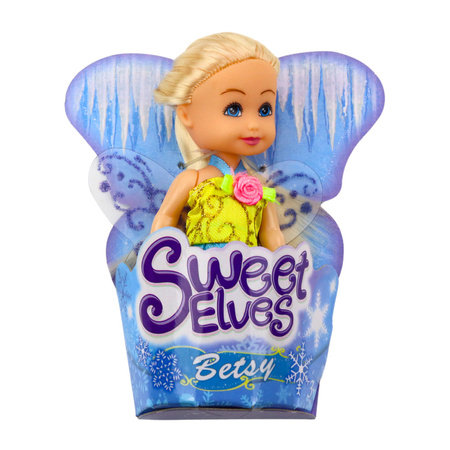 Mini Laleczka Wróżka Elf Niebieska Fioletowa Różowa Mix 11,5cm