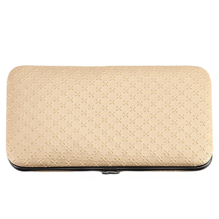 Zestaw Do Manicure I Pedicure w Etui Przybornik Beżowy 20el