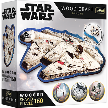 Puzzle drewniane - 160 - Gwiezdne wojny - STAR WARS - Sokół Millennium - Trefl 20189