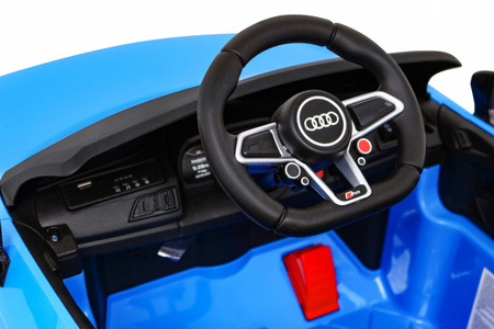 Audi R8 LIFT Samochodzik na akumulator Niebieski + Pilot + Koła EVA + MP3 + LED