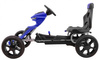 Gokart Grand Ride na pedały dla dzieci 3+ Niebieski + Koła EVA + Regulacja fotela + Hamulec ręczny
