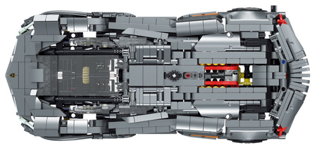 Zestaw Klocków Autko Sportowe Szare 1512el.
