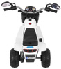 Motorek MiniBike na akumulator dla dzieci Biały + Dźwięki + Światła LED + Ekoskóra
