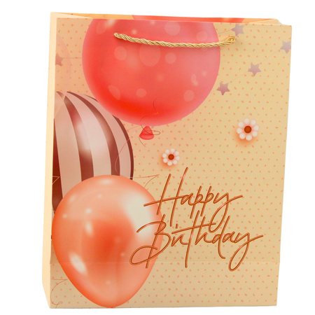 Torba Prezentowa Urodzinowa Balony Happy Birthday 32 x 26 x 12 cm