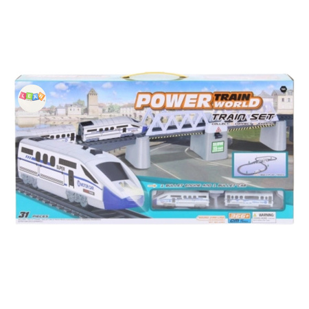 Zestaw Kolejka Elektryczna Pociąg Tory Most Zwodzony 366cm