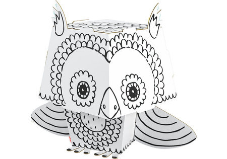 "Sowa" kolorowanka-składanka 3D dla dzieci