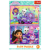 Puzzle - 2x24 - Zabawy z Gabby - Koci Domek Gabi - Trefl 34433