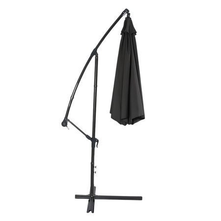 Parasol Ogrodowy Boczny Z Regulacją Pochyłu Pokrowiec 350 x 250cm Antracyt