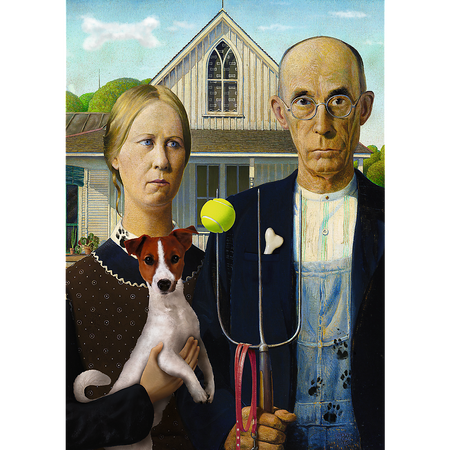 Puzzle - 500 - American Gothic: Psia Edycja - Trefl 37526