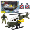 Zestaw Militarny Helikopter Wojskowy Figurka Żołnierza Broń