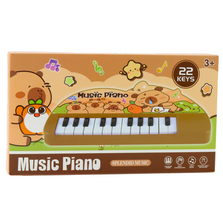 Pianinko Muzyczne Dla Dzieci Kapibara Mini Keyboard 22 Klawisze