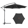 Parasol Ogrodowy Boczny Z Regulacją Pochyłu Pokrowiec 350 x 250cm Antracyt