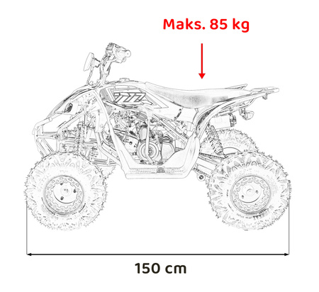 Pojazd Quad Spalinowy DESERT STORM LIFT Czerwony