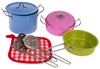 Metalowe Kolorowe Garnki + Akcesoria