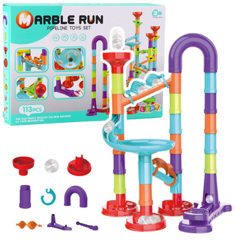 Zestaw Tor Dla Kulek Kulkodrom Zjeżdżalnie Kolorowa Konstrukcja