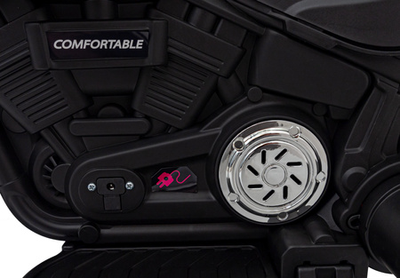 Motorek Chopper FASTER na akumulator dla dzieci Szary + Radio FM + Panel audio + LED