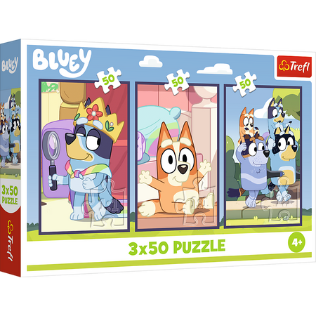 Puzzle - 3x50 - Rodzina Bluey - Trefl 34890