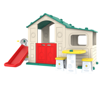 Duży Dom Z Przedsionkiem 4w1 Zielony Dach