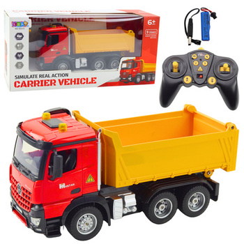 Wywrotka Zdalnie Sterowana RC 2.4G Dźwięki Żółto-Czerwona