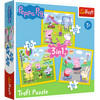 Puzzle - 3w1 (20, 36, 50) - Wesoły dzień Peppy - Świnka Peppa - Trefl 34849