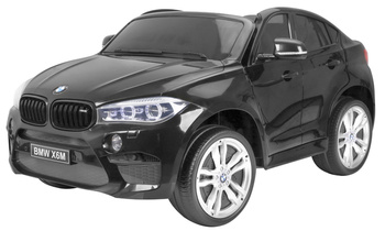 BMW X6M XXL dla 2 dzieci Lakier Czarny SUV + Pilot + Ekoskóra