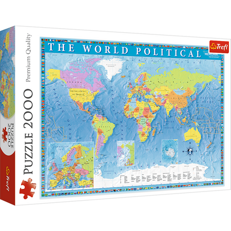 Puzzle - 2000 - Polityczna mapa świata - Trefl 27099