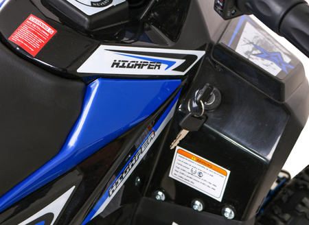 Quad HIPERFECT na akumulator Niebieski 35km/h + Silnik 1000W + Koła pompowane + Regulacja siedzenia