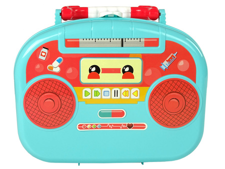 Zestaw Małego Lekarza Walizka Turkusowy Stetoskop Nożyczki