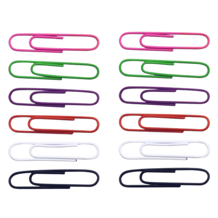 Zestaw Spinacze Biurowe Do Papieru Kolorowe 30mm 40szt.