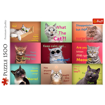 Puzzle - 1500 - Zabawne Kocie Portrety - Trefl 26212