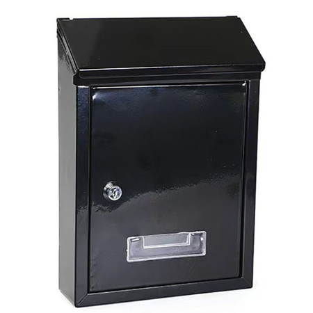 Skrzynka Pocztowa Na Listy Stal Ocynkowana Czarna 26,5x18,5x6,5cm