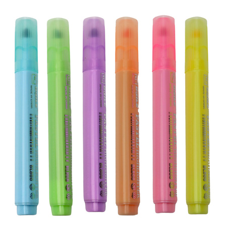 Zestaw Zakreślaczy Szkolne Biurowe Kolorowe 6szt.