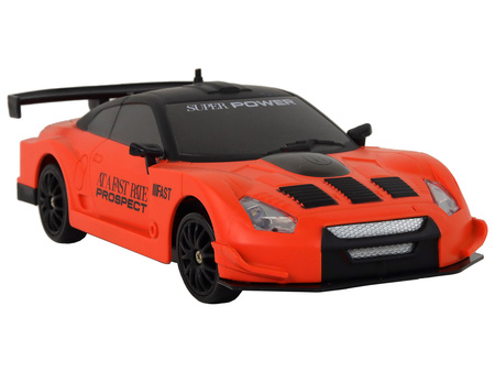 Autko Sportowe Zdalnie Sterowane R/C 1:24 Pomarańczowe Wymienne Koła