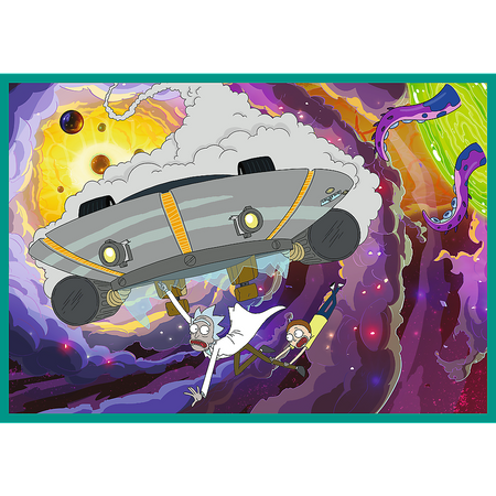 Puzzle - 4x250 - Zakręcony świat Ricka i Morty'ego - Warner Rick and Morty - Trefl 13338