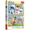 Puzzle - 2x70 - Ze Stitchem nie ma nudy - Disney Lilo and Stitch - Trefl 34444