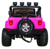 Auto terenowe typu jeep Monster 4x4 dla dzieci Różowy + Pilot + Regulacja siedzenia + Wolny Start + MP3 LED + Bagażnik + Plecak