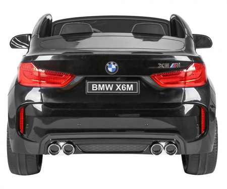 BMW X6M XXL dla 2 dzieci Lakier Czarny SUV + Pilot + Ekoskóra
