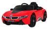BMW I8 Lift Auto na akumulator Czerwony + Pilot + Wolny Start + 3-pkt pasy + MP3 USB + LED