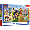 Puzzle - 3x80 - Psia zgraja - Psi Patrol - Trefl 34886