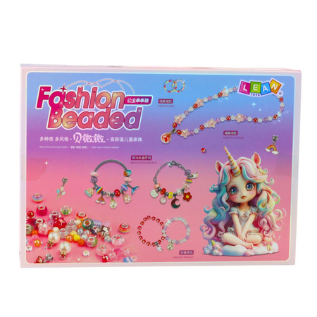 Zestaw Do Tworzenia Bransoletek Biżuterii Koraliki Zawieszki DIY