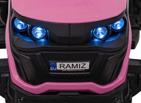 Pojazd Traktor GROW 1804 Różowy