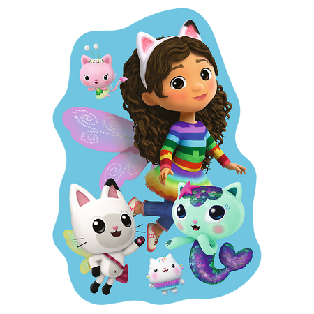 Puzzle Drewniane Konturowe - 50 - Wesoła Gabby - Koci Domek Gabi - Trefl 20260