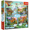 Puzzle - 4w1 (12, 15, 20, 24) - Wyjątkowe dinozaury - Trefl 34609