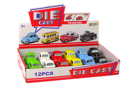 Resorak Z Napędem Frykcyjnym Auto Osobowe Garbus 6 Kolorów