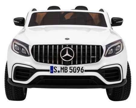 Auto Mercedes GLC 63S dla dzieci Biały SUV + Napęd 4x4