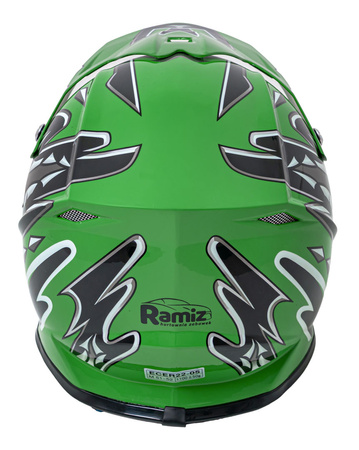 Kask Motocyklowy Enduro Zielony L