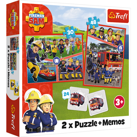 Puzzle + MEMOS - 2w1 (30,48) - Drużyna Strażaka Sama - Trefl 93334