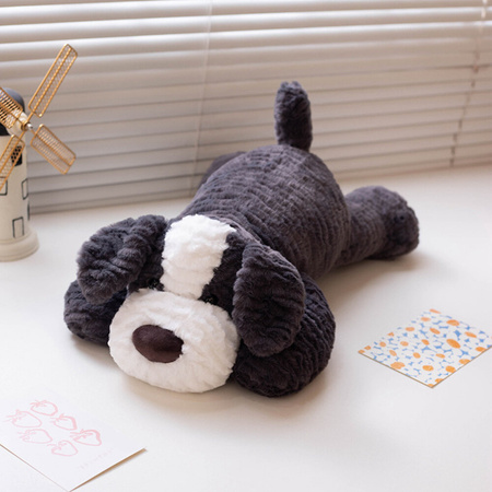 Pluszowa Maskotka Przytulanka Piesek Ciemnoszary 30cm